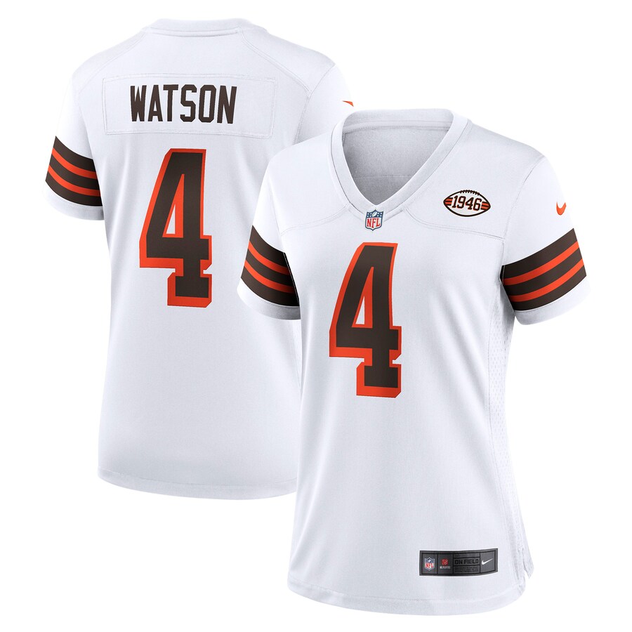 Women's Cleveland Browns Deshaun Watson Nike White Player Jersey - Puhuasuan