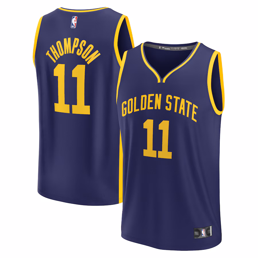 Men's Golden State Warriors Klay Thompson Fanatics Navy Fast Break Replica Player Jersey - Statement Edition - Puhuasuan