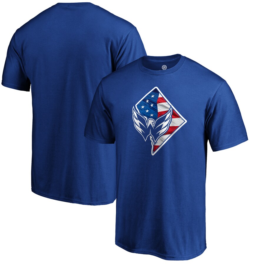 Men's Washington Capitals Royal NHL Banner State T-Shirt - Puhuasuan