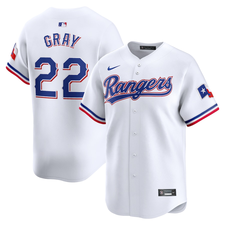 Men's Texas Rangers Jon Gray Nike White Home Limited Player Jersey - Puhuasuan