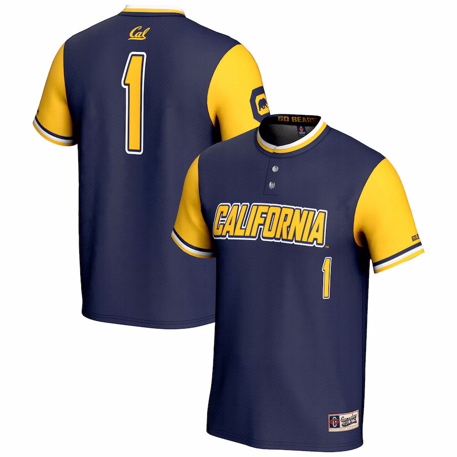 GameDay Greats #1 Navy Cal Bears Lightweight Softball Jersey - Puhuasuan