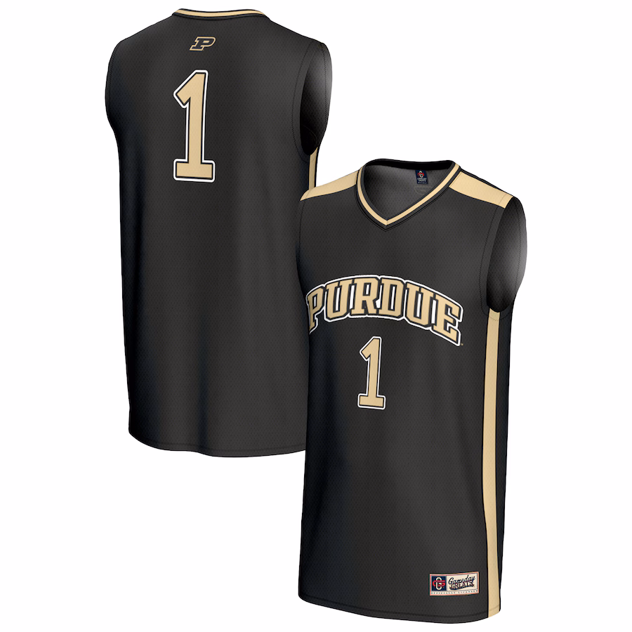 Youth GameDay Greats #1 Black Purdue Boilermakers Lightweight Collegiate Basketball Fashion Jersey - Puhuasuan