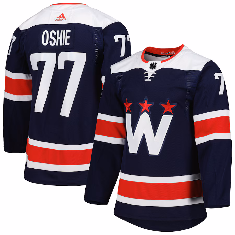 Men's Washington Capitals TJ Oshie adidas Navy Alternate Primegreen Authentic Player Jersey - Puhuasuan