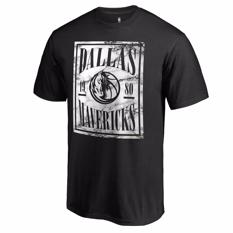Men's Dallas Mavericks Black Court Vision T-Shirt - Puhuasuan