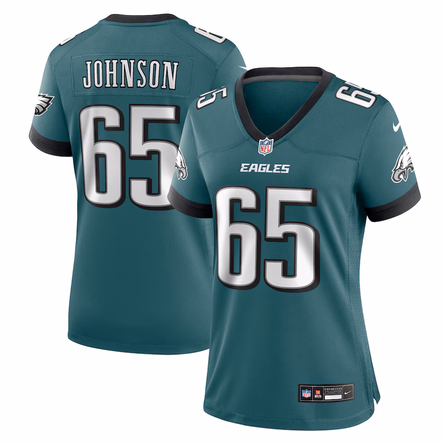 Women's Philadelphia Eagles Lane Johnson Nike Midnight Green Team Game Jersey - Puhuasuan