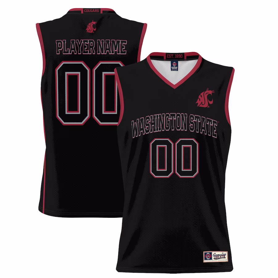 Washington State Cougars GameDay Greats Youth NIL Pick-A-Player Lightweight Basketball Jersey - Black - Puhuasuan
