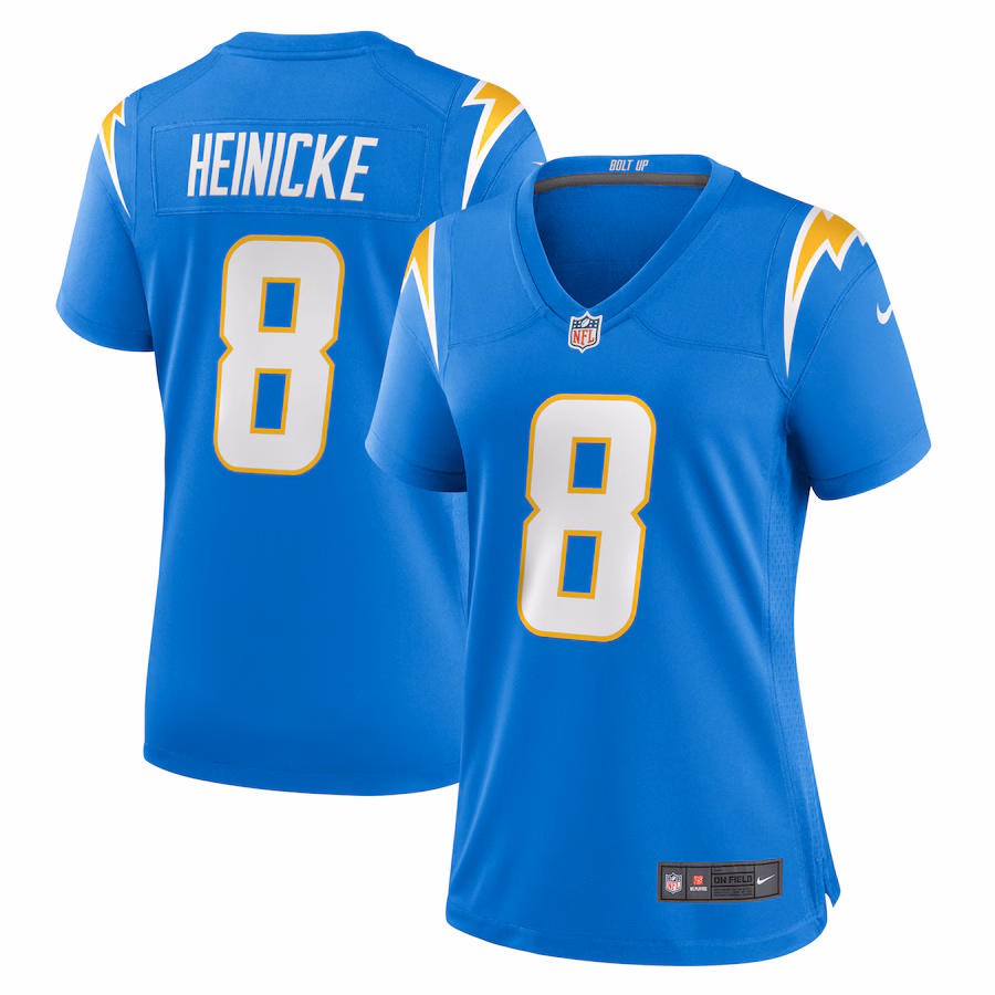 Women's Los Angeles Chargers Taylor Heinicke Nike Powder Blue Game Jersey - Puhuasuan