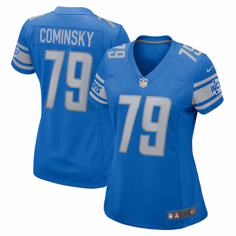 Women's Detroit Lions John Cominsky Nike Blue Player Game Jersey - Puhuasuan