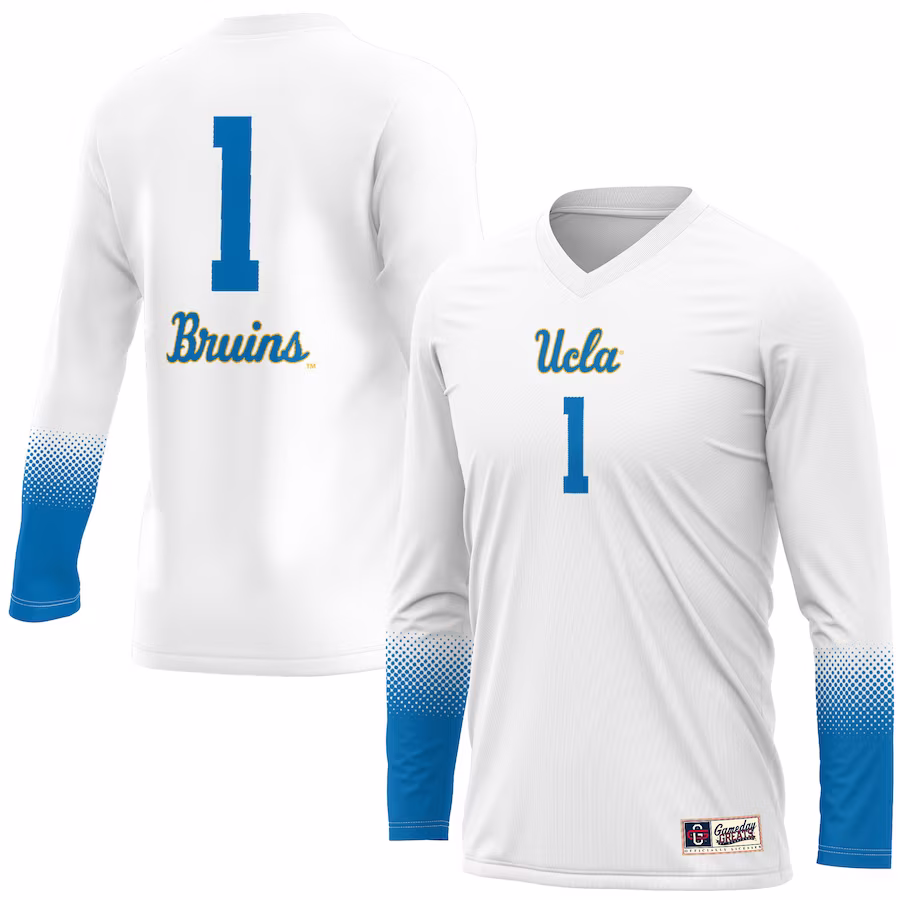 #1 UCLA Bruins GameDay Greats Youth Lightweight Women's Volleyball Jersey - White - Puhuasuan