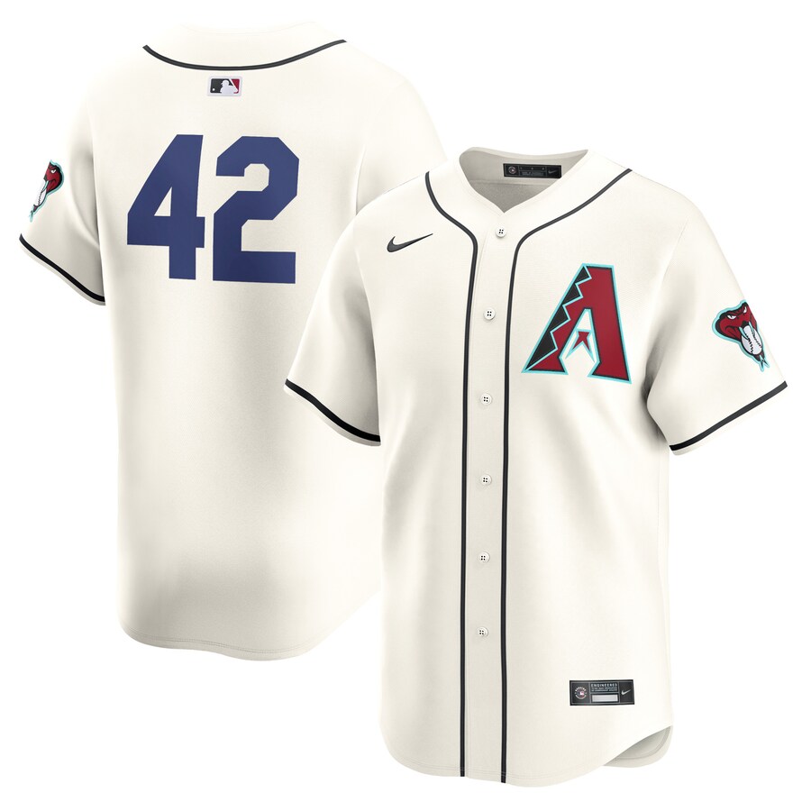 Men's Arizona Diamondbacks  Nike White 2024 Jackie Robinson Day Home Limited Jersey - Puhuasuan