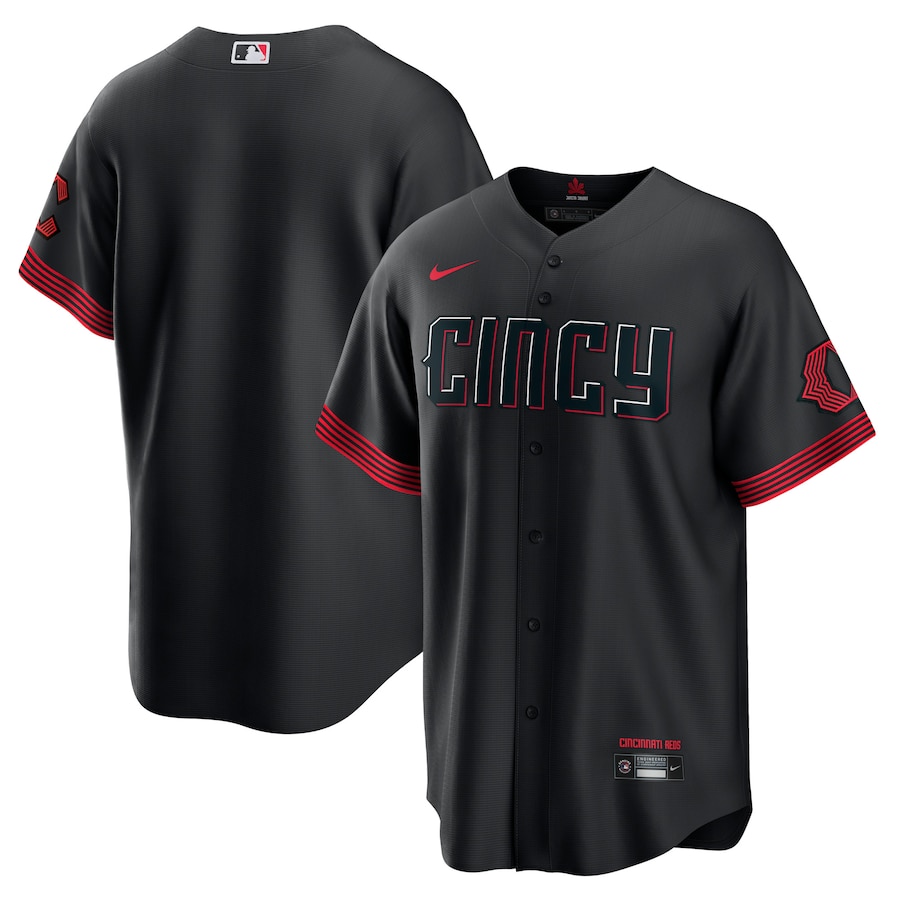 Men's Cincinnati Reds  Nike Black City Connect Replica Jersey - Puhuasuan