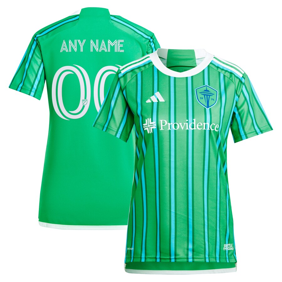Women's Seattle Sounders FC  adidas Green 2024 The Anniversary Kit Replica Custom Jersey - Puhuasuan
