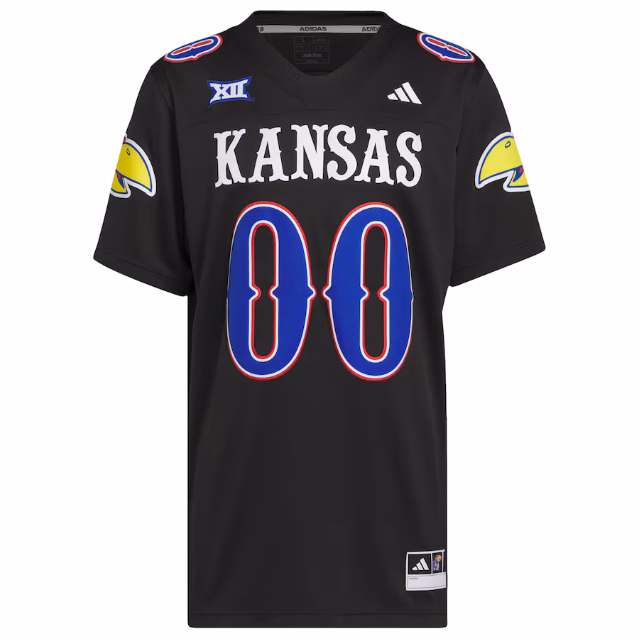 Men's adidas #00 Black Kansas Jayhawks Alternate Premier Jersey - Puhuasuan