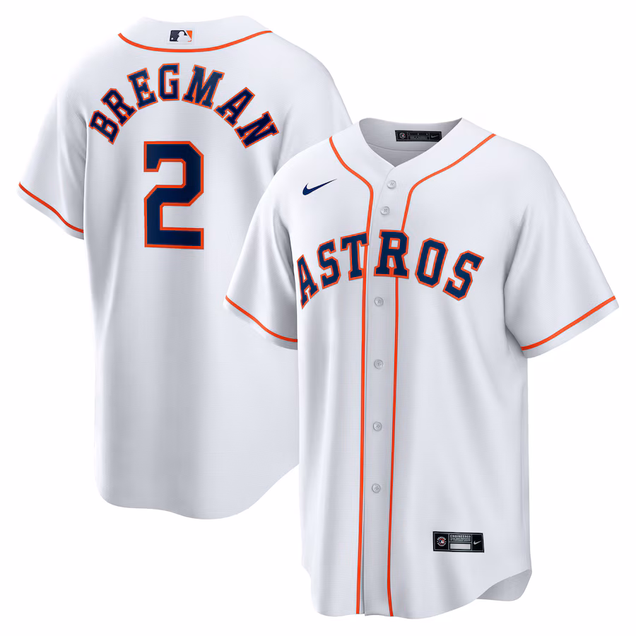 Men's Houston Astros Alex Bregman Nike White Home Replica Player Name Jersey - Puhuasuan