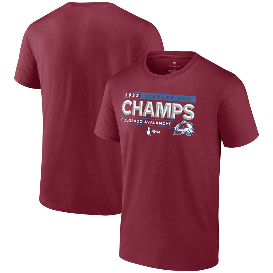 Men's Colorado Avalanche Fanatics Burgundy 2022 Stanley Cup Champions Winger T-Shirt - Puhuasuan