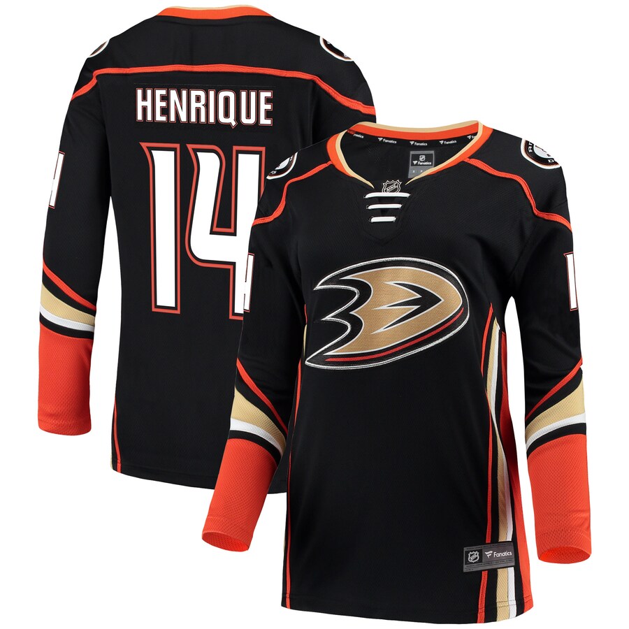 Women's Anaheim Ducks Adam Henrique Fanatics Branded Black Breakaway Jersey - Puhuasuan