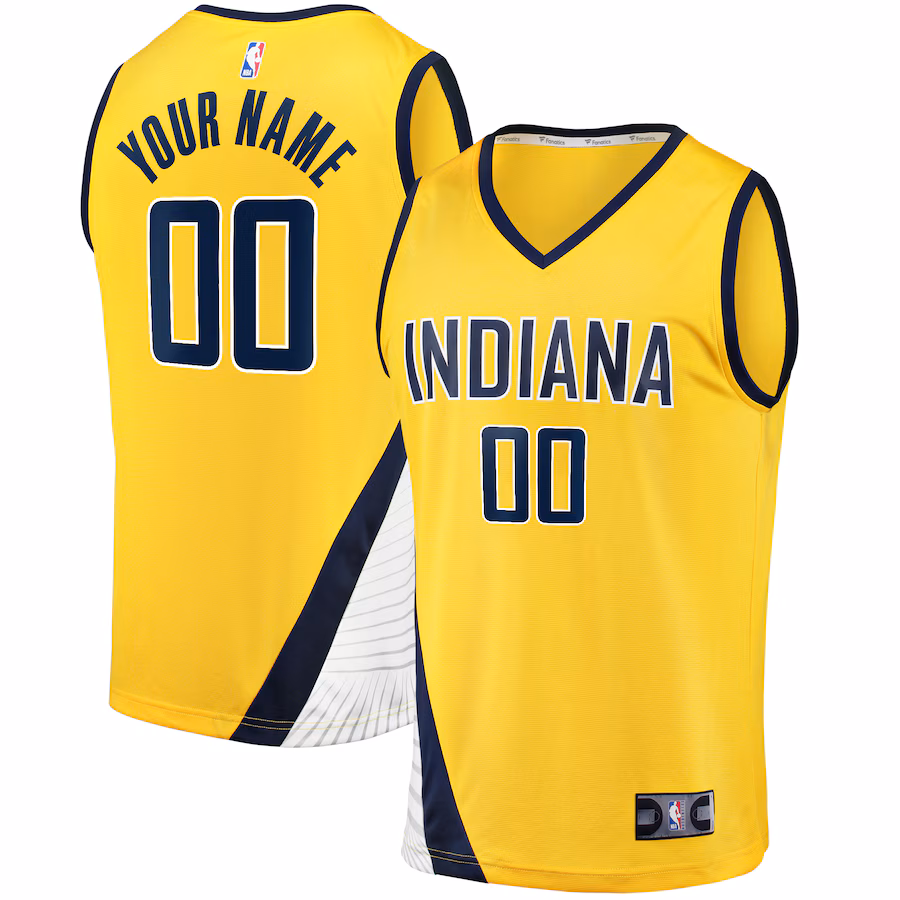 Youth Indiana Pacers Fanatics Gold Fast Break Replica Custom Jersey - Statement Edition - Puhuasuan