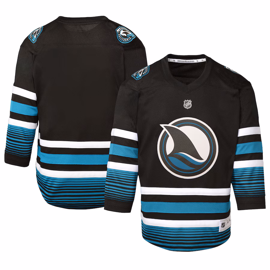 Youth San Jose Sharks Black Alternate Replica Jersey - Puhuasuan