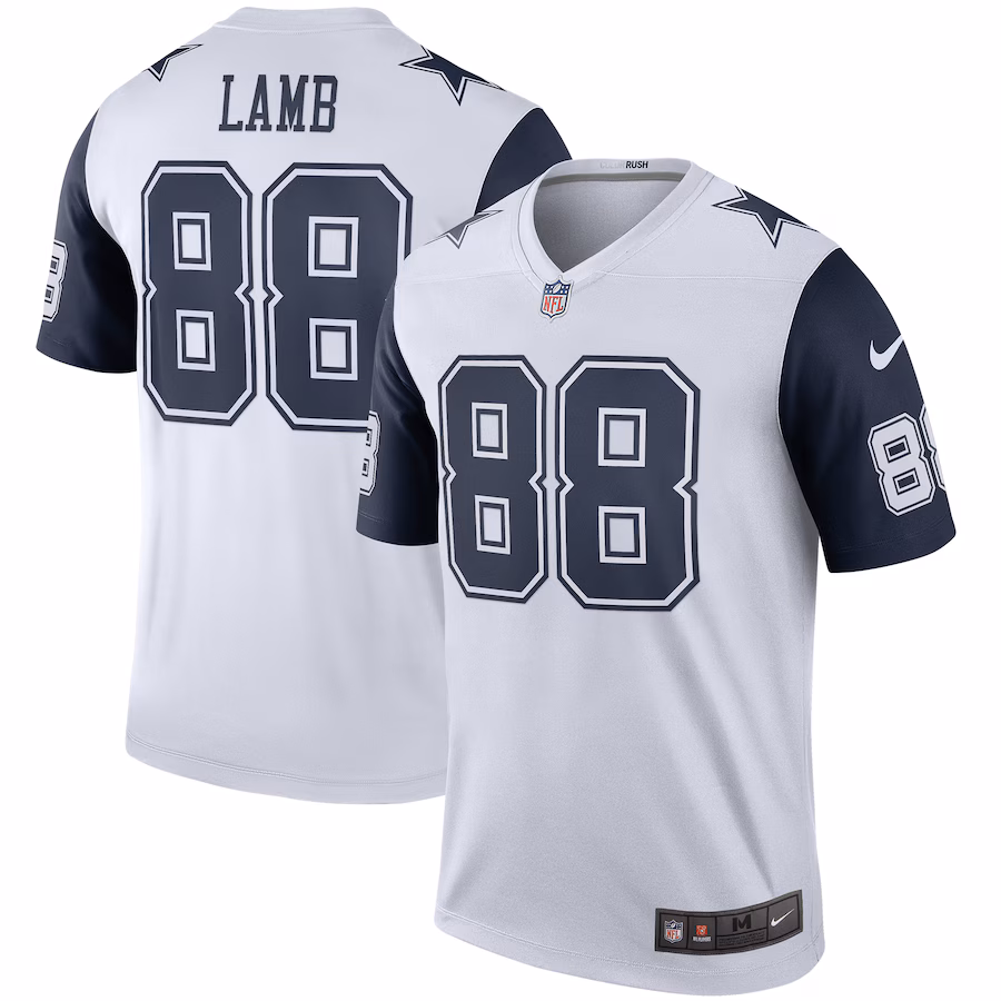 Men's Dallas Cowboys CeeDee Lamb Nike White Alternate Legend Player Performance Top - Puhuasuan