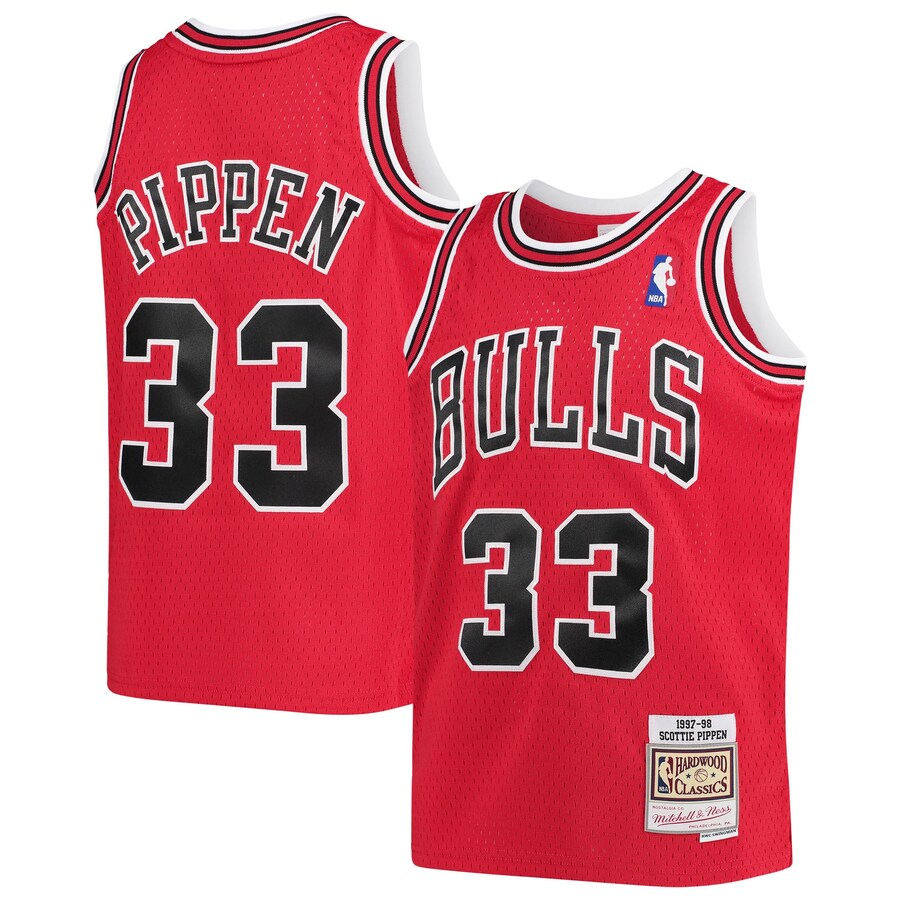 Youth Chicago Bulls Scottie Pippen Mitchell & Ness Red 1997-98 Hardwood Classics Swingman Jersey - Puhuasuan