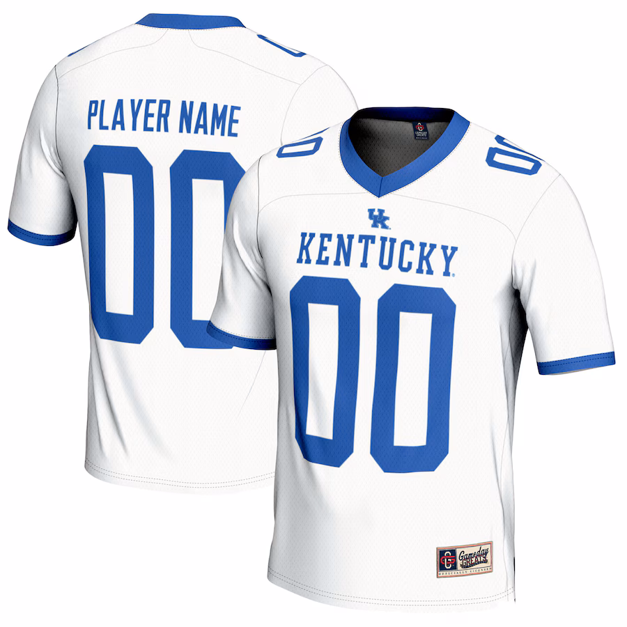 Kentucky Wildcats GameDay Greats Youth NIL Pick-A-Player Football Jersey - White - Puhuasuan