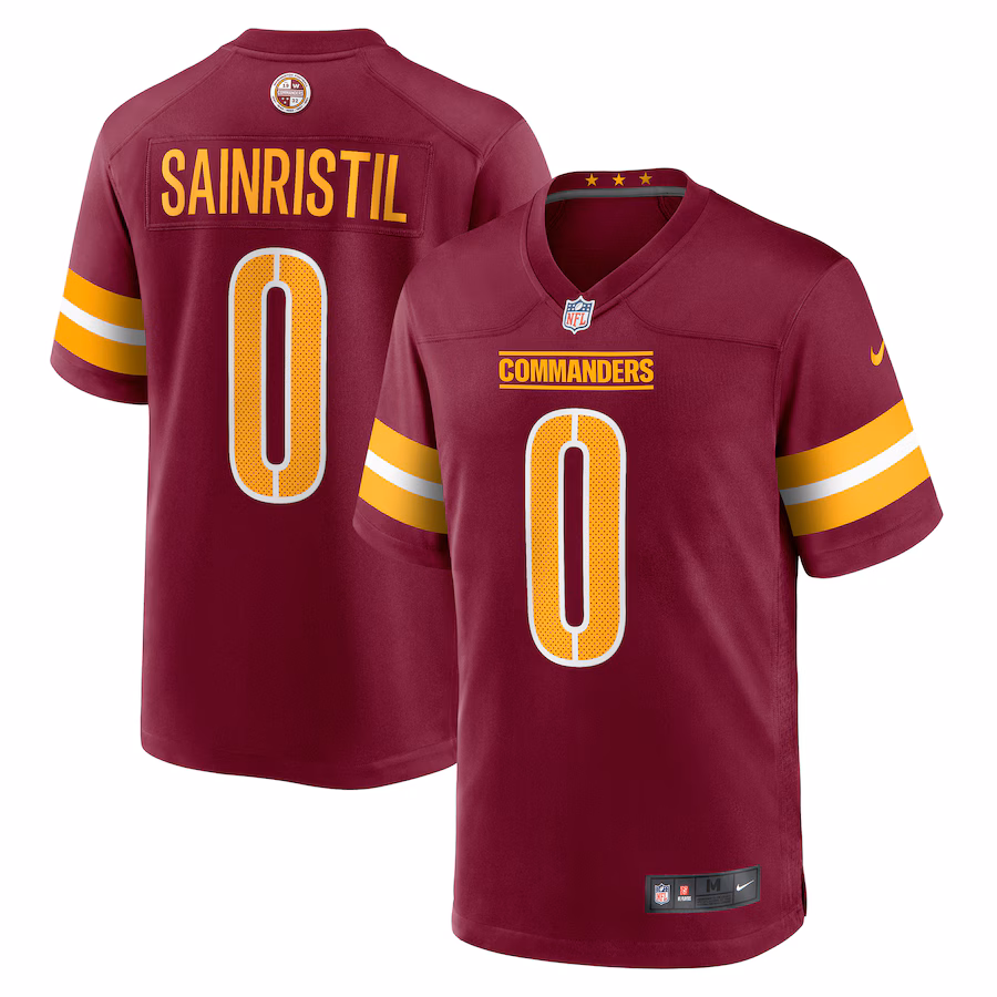Men's Washington Commanders Mike Sainristil Nike  Burgundy  Game Jersey - Puhuasuan