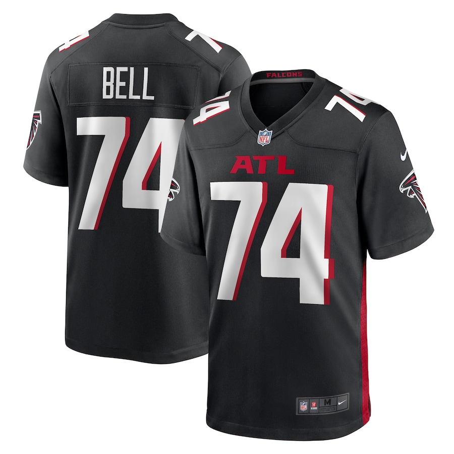 Men's Atlanta Falcons Travis Bell Nike  Black Team Game Jersey - Puhuasuan