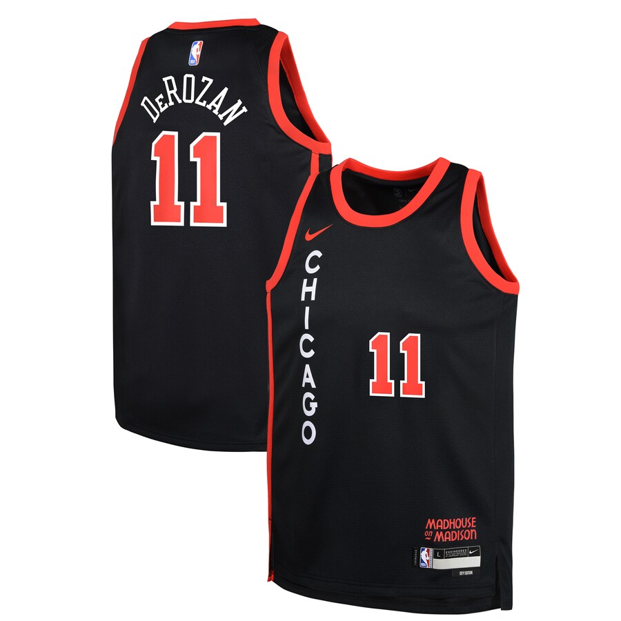Youth Chicago Bulls DeMar DeRozan Nike Black  Swingman Replica Jersey - City Edition - Puhuasuan