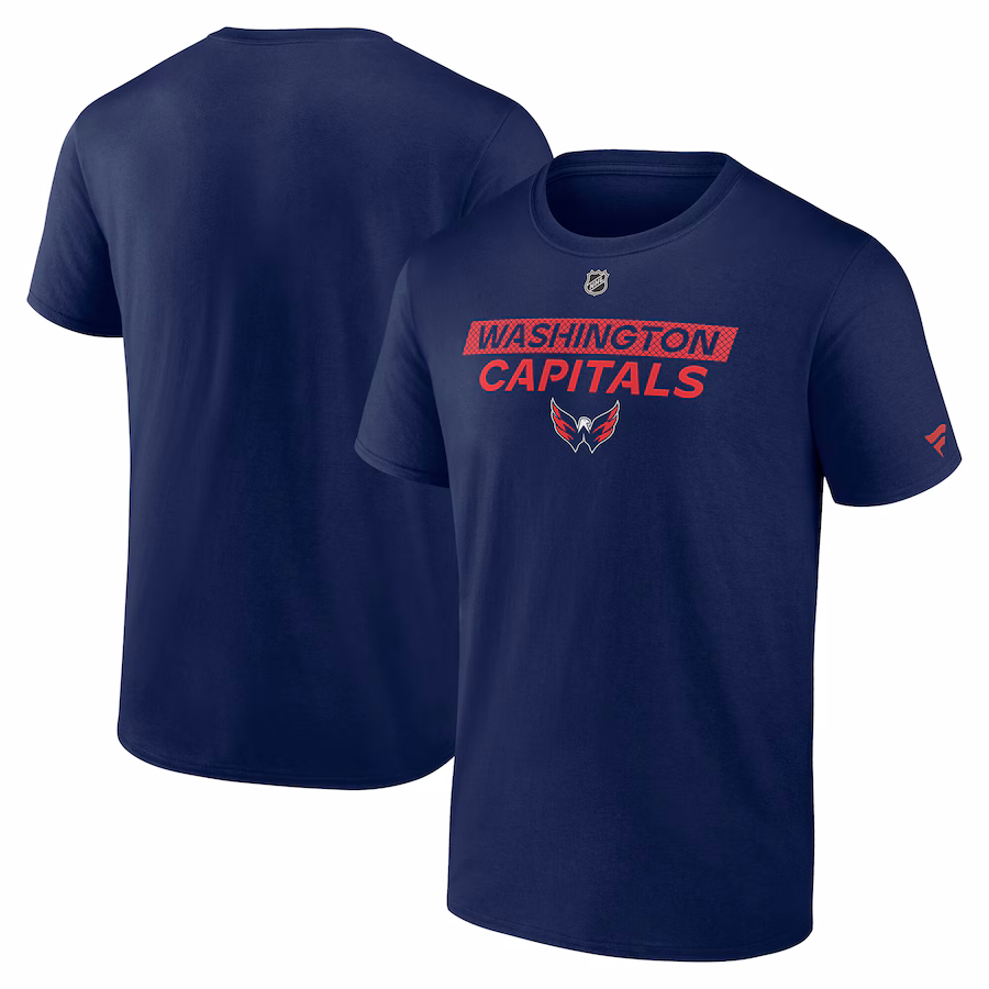 Men's Washington Capitals Fanatics Navy Authentic Pro Core Primary T-Shirt - Puhuasuan