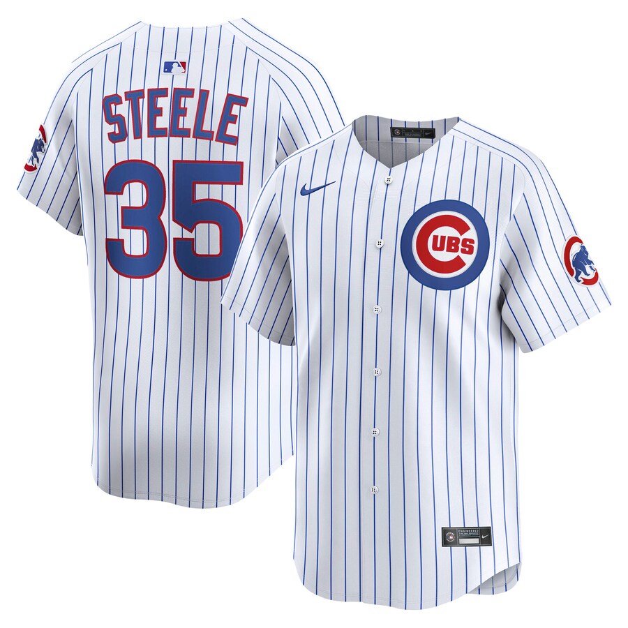 Men's Chicago Cubs Justin Steele Nike White Alternate Limited Player Jersey - Puhuasuan