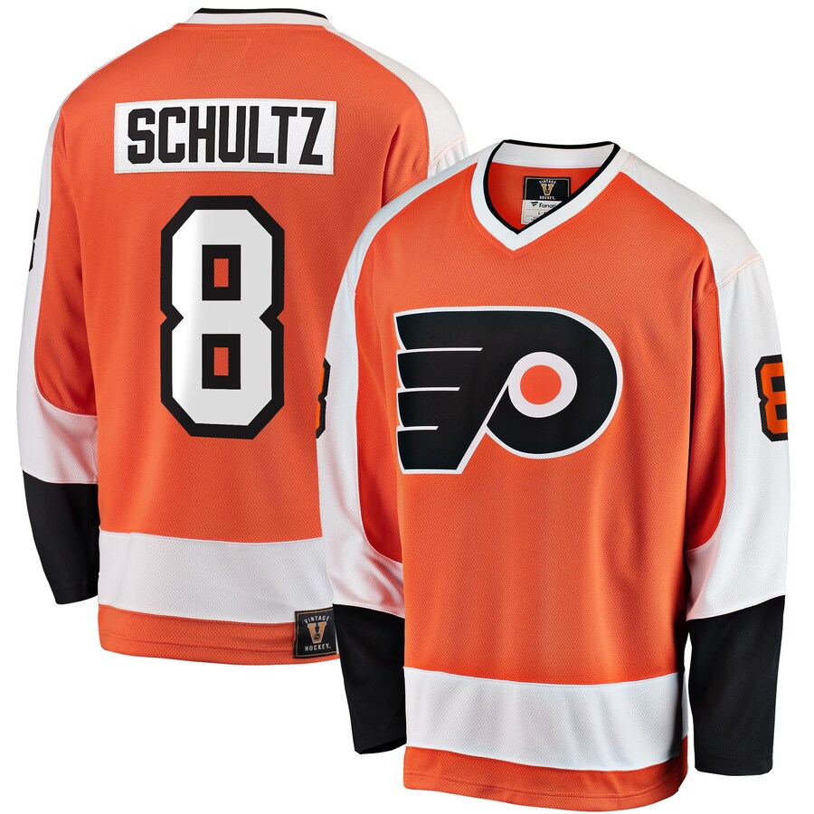 Men's Philadelphia Flyers Dave Schultz Fanatics Branded Orange Premier Breakaway Retired Player Jersey - Puhuasuan