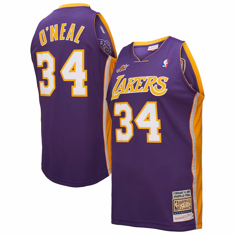 Men's Los Angeles Lakers Shaquille O'Neal Mitchell & Ness Purple 2000 NBA All-Star Game Authentic Jersey - Puhuasuan