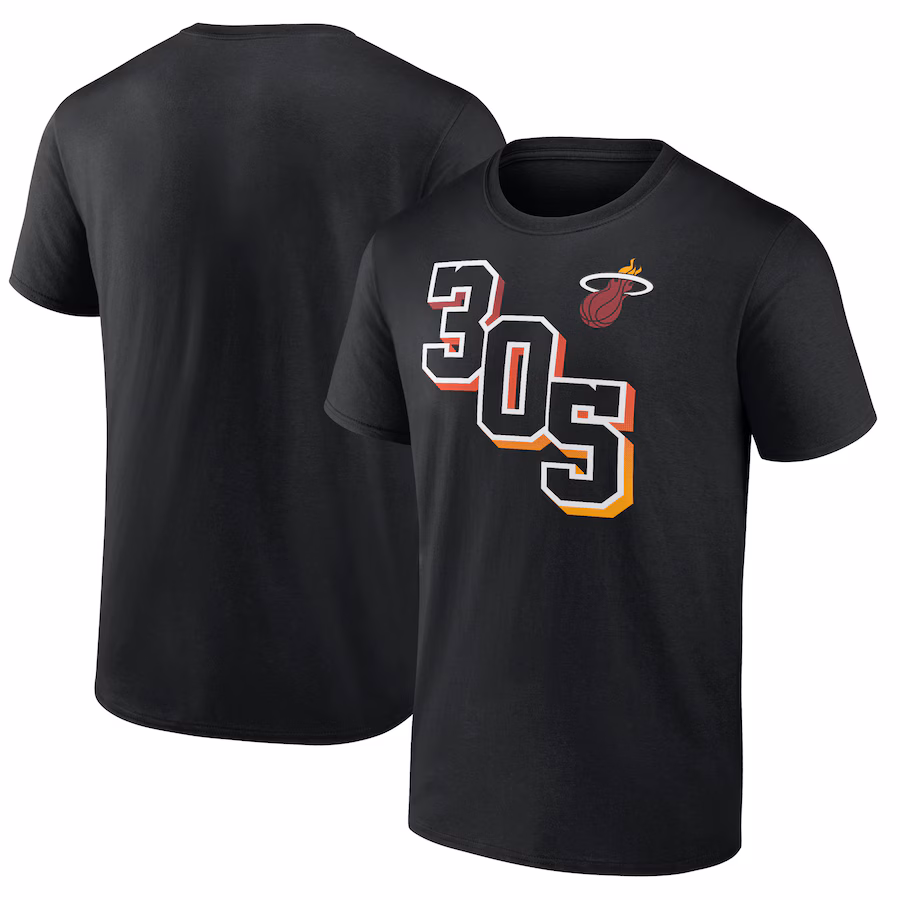 Men's Miami Heat Black Half Court Offense T-Shirt - Puhuasuan