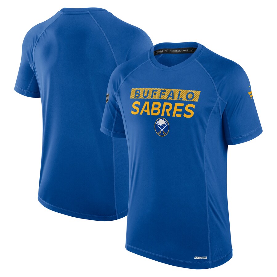 Men's Buffalo Sabres Fanatics Royal Authentic Pro Rink Tech T-Shirt - Puhuasuan
