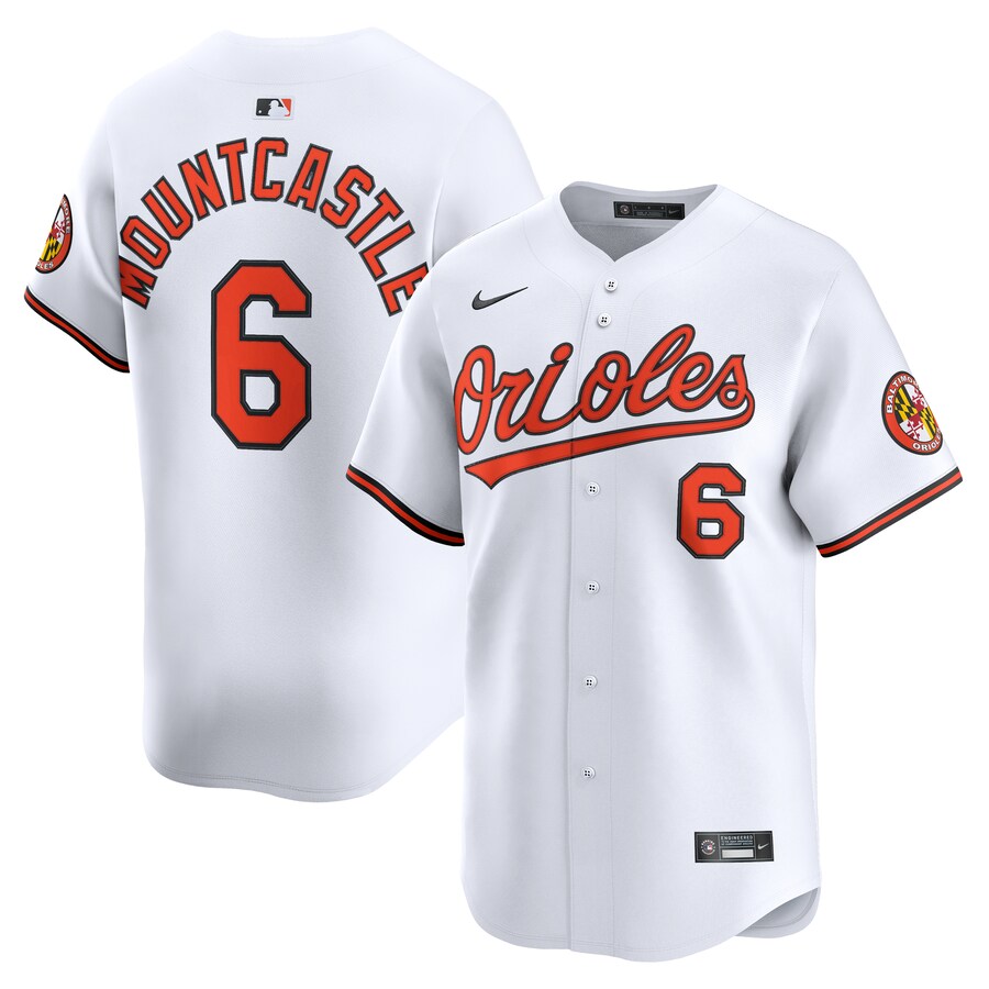 Men's Baltimore Orioles Ryan Mountcastle Nike White Alternate Limited Player Jersey - Puhuasuan