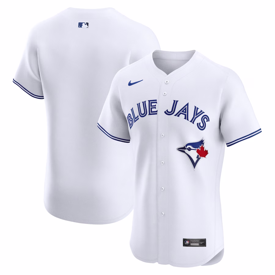 Men's Toronto Blue Jays Nike White Home Elite Jersey - Puhuasuan