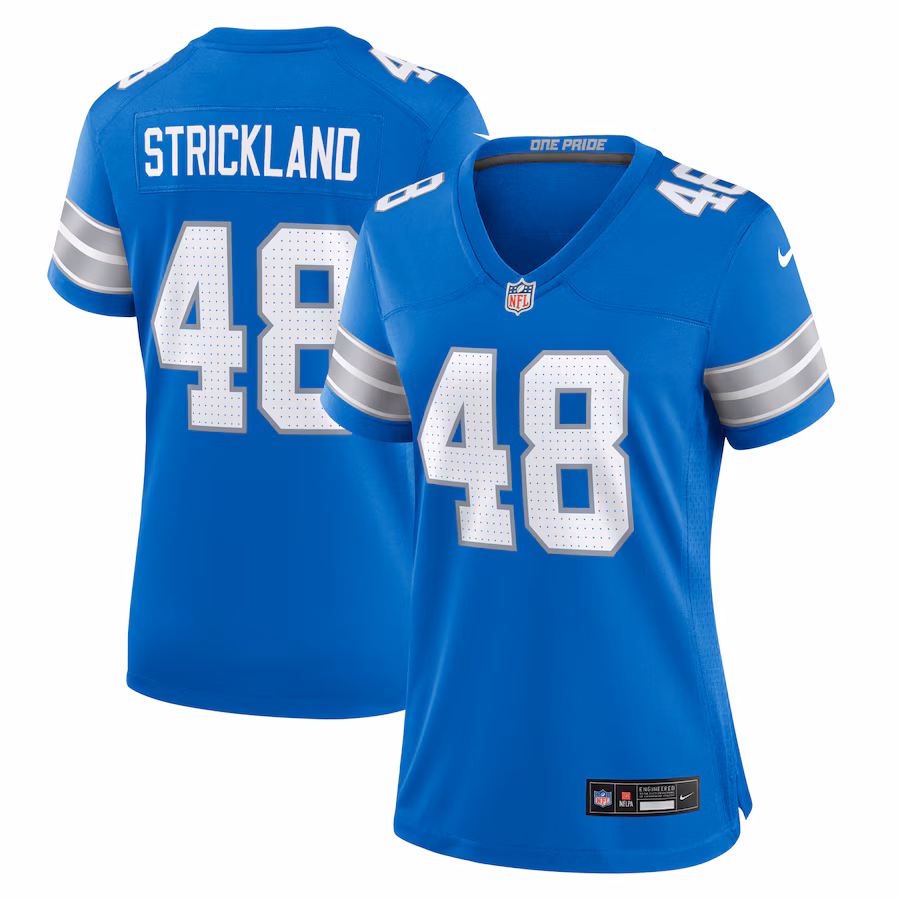 Women's Detroit Lions Loren Strickland Nike  Blue Game Jersey - Puhuasuan