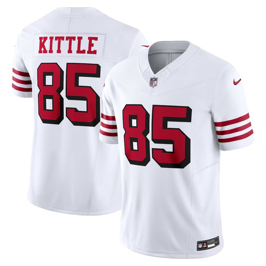 Men's San Francisco 49ers George Kittle Nike White Vapor F.U.S.E. Limited Jersey - Puhuasuan