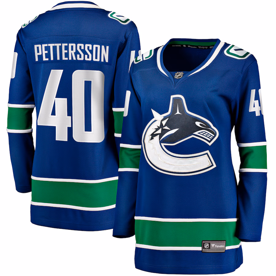 Women's Vancouver Canucks Elias Pettersson Fanatics Blue Home Breakaway Player Jersey - Puhuasuan