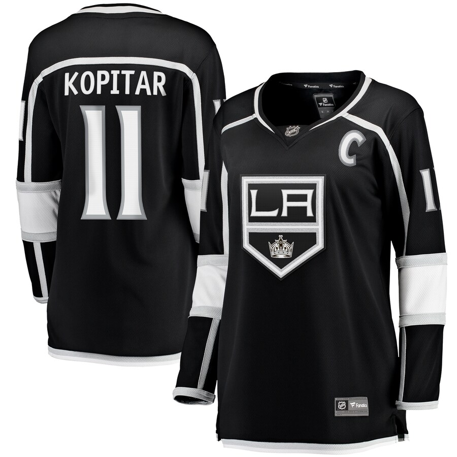 Women's Los Angeles Kings Anze Kopitar Fanatics Branded Black Home Breakaway Player Jersey - Puhuasuan