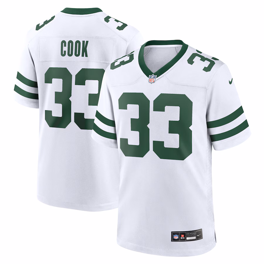 Men's New York Jets Dalvin Cook Nike White Legacy Player Jersey - Puhuasuan