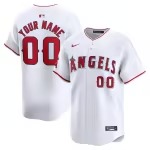 Men's Los Angeles Angels Nike White Home Limited Custom Jersey - Puhuasuan