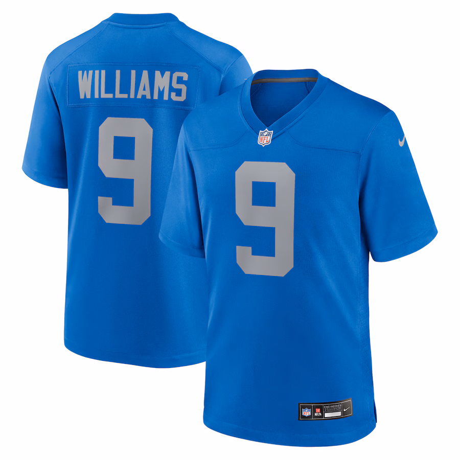 Men's Detroit Lions Jameson Williams Nike Blue Alternate Game Jersey - Puhuasuan