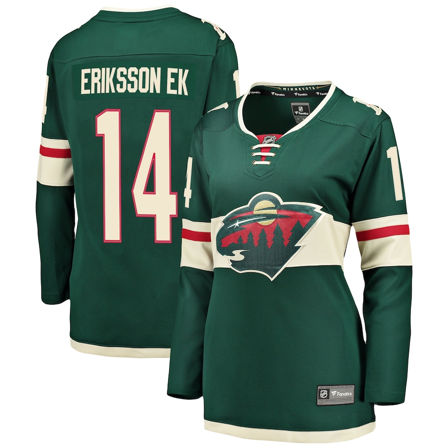 Women's Minnesota Wild Joel Eriksson Ek Fanatics Green Breakaway Player Jersey - Puhuasuan