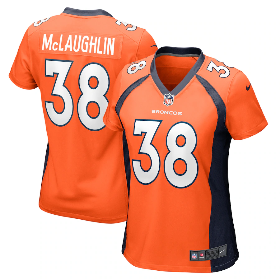 Women's Denver Broncos Jaleel McLaughlin Nike  Orange  Game Jersey - Puhuasuan