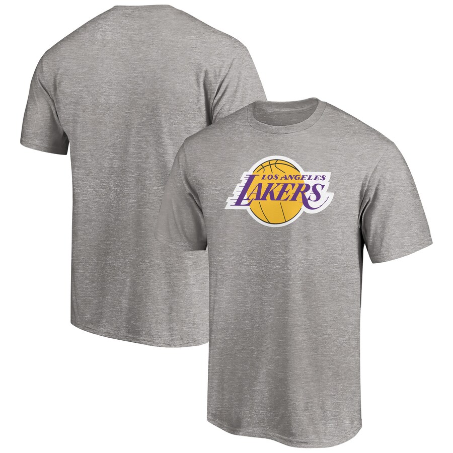 Men's Los Angeles Lakers Heather Gray Logo T-Shirt - Puhuasuan