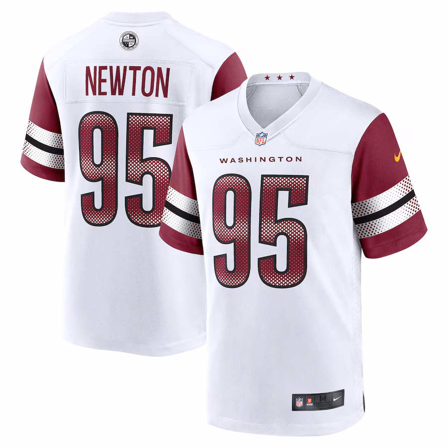 Men's Washington Commanders Jer'Zhan Newton Nike White Game Jersey - Puhuasuan