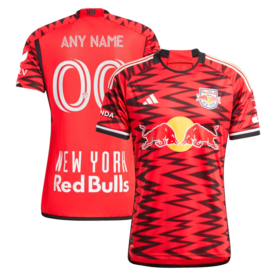 Men's New York Red Bulls  adidas Red 2024 Legacy Authentic Custom Jersey - Puhuasuan