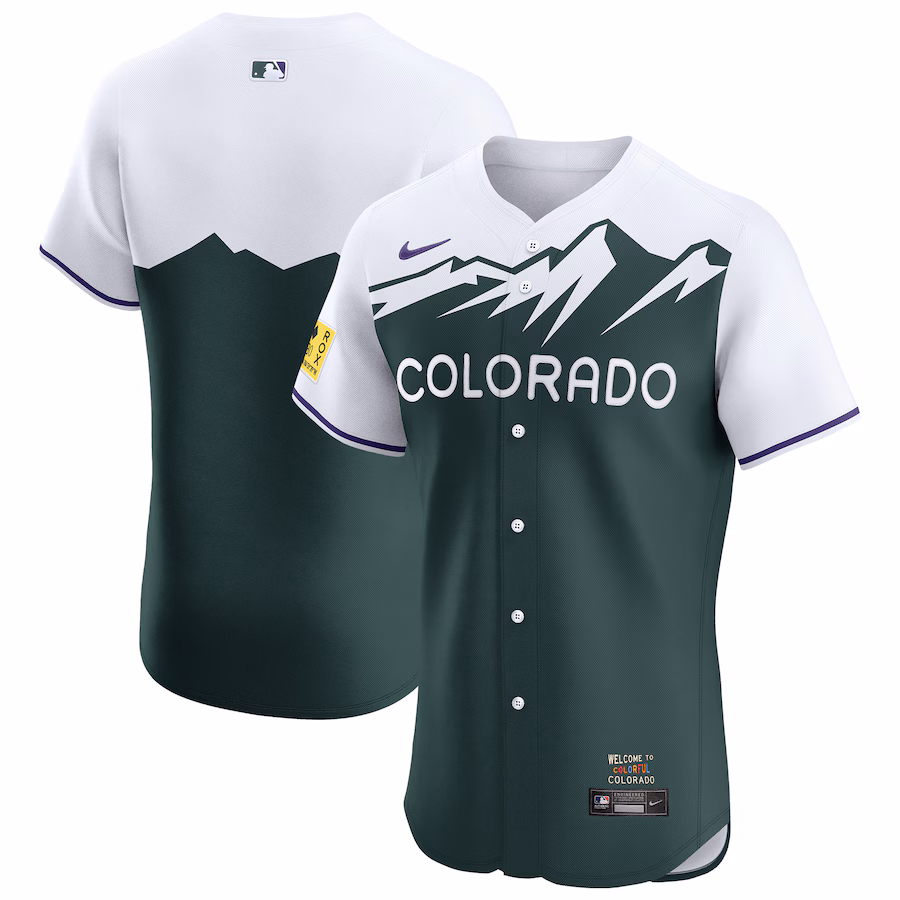Men's Colorado Rockies Nike Green City Connect Elite Jersey - Puhuasuan