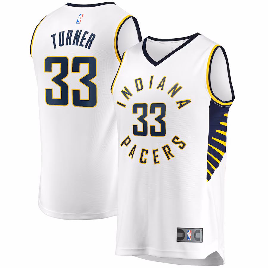 Men's Indiana Pacers Myles Turner Fanatics White Fast Break Replica Player Jersey - Association Edition - Puhuasuan